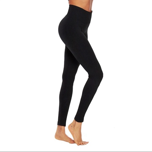 High Waisted Fall/Winter Stretch Black Leggings   - Picture 4 of 10
